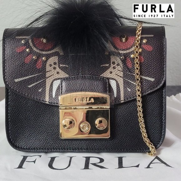 Furla Handbags - Furla Metropolis Wyld Animal Mini Crossbody.